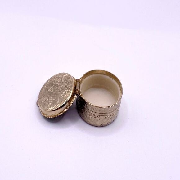 Micro Mosaic Millefiori Gilded Italian Pill Box - Picture 5 of 8